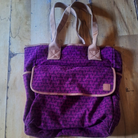 Purple Patterned Tote Bag - Picture 1 of 3